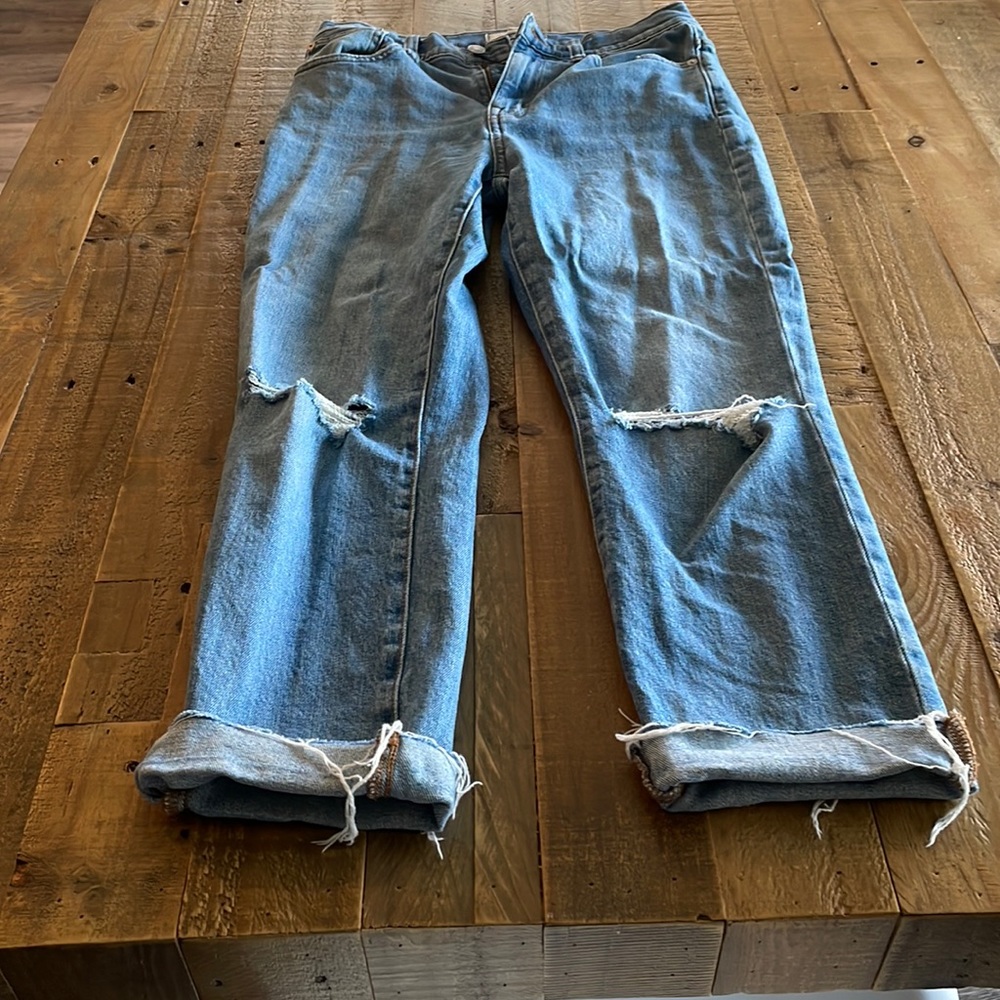 Madewell high rise slim crop boy jean